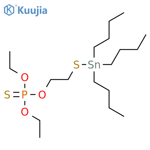 Phosphorothioic acid, O,O-diethyl O-[2-[(tributylstannyl)thio]ethyl] ester structure