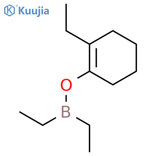 Borinic acid, diethyl-, 2-ethyl-1-cyclohexen-1-yl ester structure