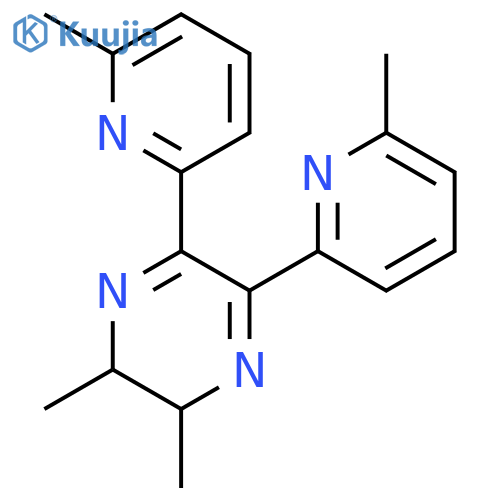 Pyrazine, 2,3-dihydro-2,3-dimethyl-5,6-bis(6-methyl-2-pyridinyl)- structure
