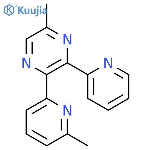 Pyrazine, 5-methyl-2-(6-methyl-2-pyridinyl)-3-(2-pyridinyl)- structure