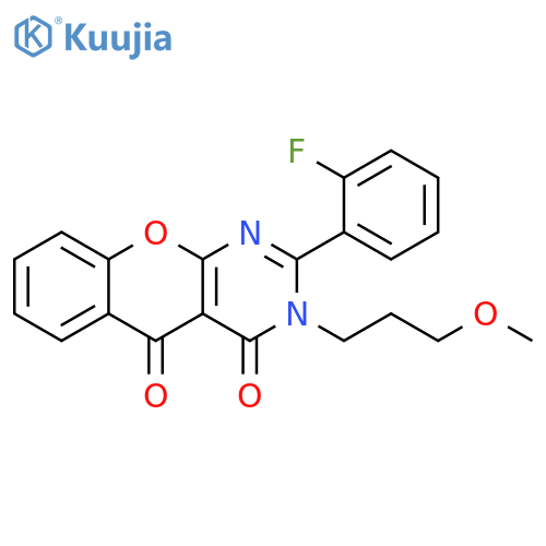 2-(2-fluorophenyl)-3-(3-methoxypropyl)-3H,4H,5H-chromeno2,3-dpyrimidine-4,5-dione structure