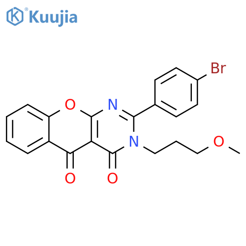 2-(4-bromophenyl)-3-(3-methoxypropyl)-3H,4H,5H-chromeno2,3-dpyrimidine-4,5-dione structure