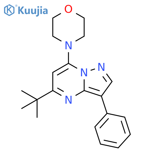 4-{5-tert-butyl-3-phenylpyrazolo1,5-apyrimidin-7-yl}morpholine structure