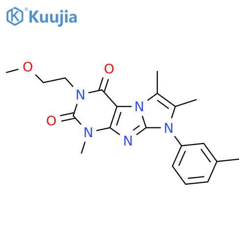 3-(2-methoxyethyl)-1,6,7-trimethyl-8-(3-methylphenyl)-1H,2H,3H,4H,8H-imidazo1,2-gpurine-2,4-dione structure