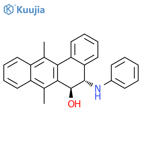 Benz[a]anthracen-6-ol, 5,6-dihydro-7,12-dimethyl-5-(phenylamino)-,trans- structure