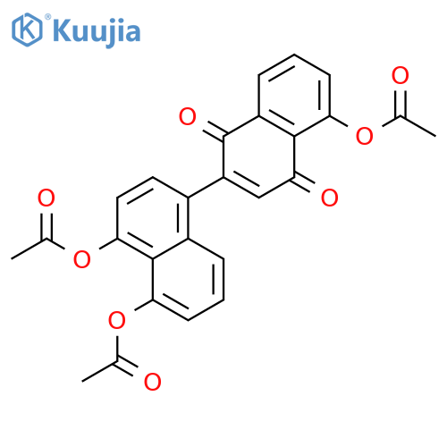 [1,2'-BINAPHTHALENE]-1',4'-DIONE, 4,5,5'-TRIS(ACETYLOXY)- structure