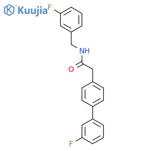 [1,1'-Biphenyl]-4-acetamide, 3'-fluoro-N-[(3-fluorophenyl)methyl]- structure