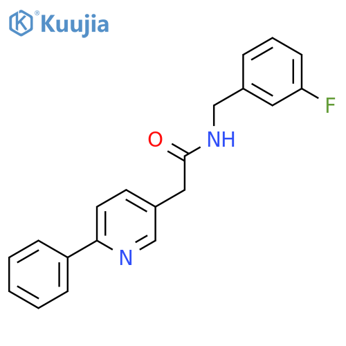 3-Pyridineacetamide, N-[(3-fluorophenyl)methyl]-6-phenyl- structure