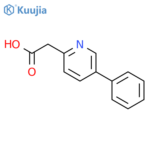 2-Pyridineacetic acid, 5-phenyl- structure