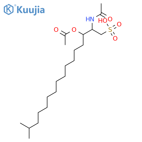 1-Hexadecanesulfonic acid, 2-(acetylamino)-3-(acetyloxy)-15-methyl- structure