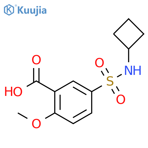 Benzoic acid, 5-[(cyclobutylamino)sulfonyl]-2-methoxy- structure