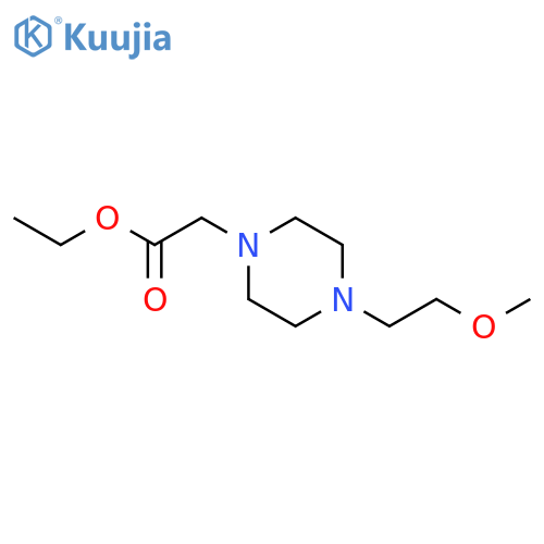 1-Piperazineacetic acid, 4-(2-methoxyethyl)-, ethyl ester structure