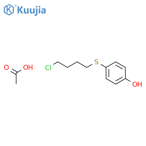 Phenol, 4-[(4-chlorobutyl)thio]-, acetate structure