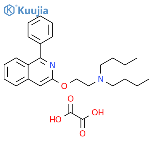 1-Butanamine, N-butyl-N-[2-[(1-phenyl-3-isoquinolinyl)oxy]ethyl]-, ethanedioate (1:) structure
