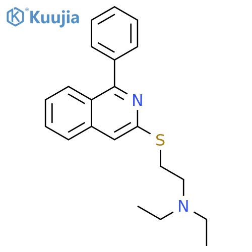 Ethanamine, N,N-diethyl-2-[(1-phenyl-3-isoquinolinyl)thio]- structure