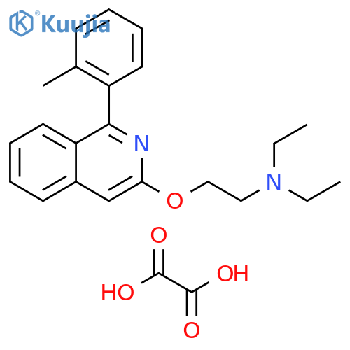 Ethanamine, N,N-diethyl-2-[[1-(2-methylphenyl)-3-isoquinolinyl]oxy]-, ethanedioate (1:) structure