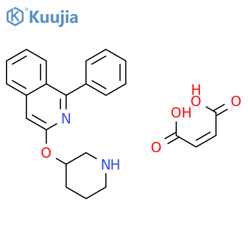 Isoquinoline, 1-phenyl-3-(3-piperidinyloxy)-, (2Z)-2-butenedioate structure
