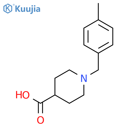 1-(4-methylphenyl)methylpiperidine-4-carboxylic acid structure
