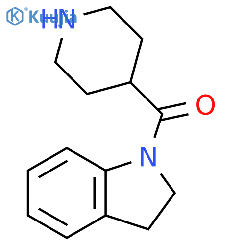 1-(piperidine-4-carbonyl)-2,3-dihydro-1H-indole structure