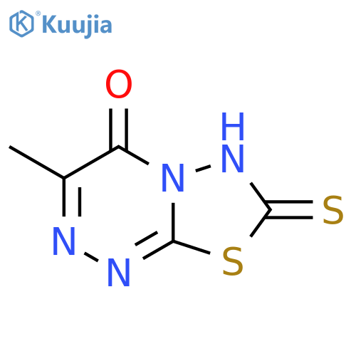 3-methyl-7-sulfanyl-4H-1,3,4thiadiazolo2,3-c1,2,4triazin-4-one structure