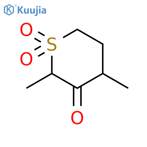 2H-Thiopyran-3(4H)-one, dihydro-2,4-dimethyl-, 1,1-dioxide structure