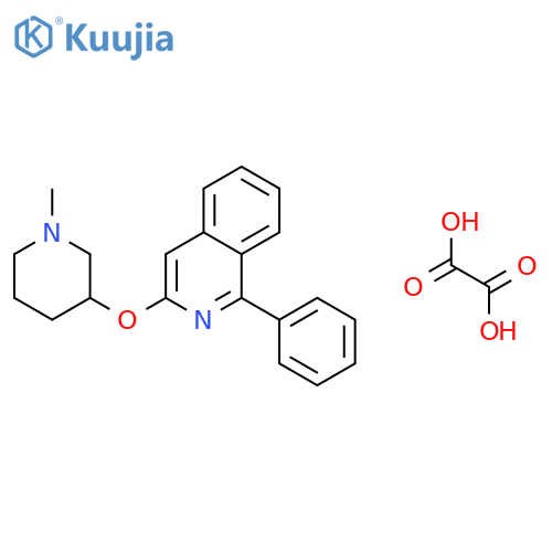 Isoquinoline, 3-[(1-methyl-3-piperidinyl)oxy]-1-phenyl-, ethanedioate structure
