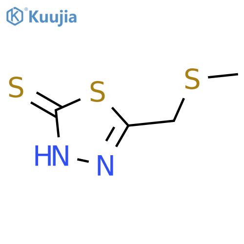 1,3,4-Thiadiazole-2(3H)-thione, 5-[(methylthio)methyl]- structure