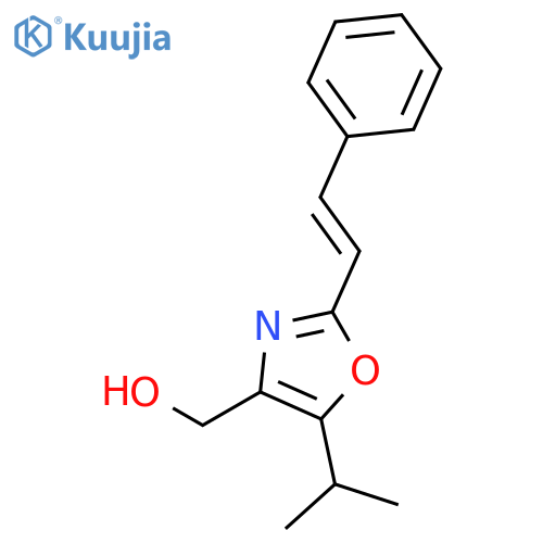 4-Oxazolemethanol, 5-(1-methylethyl)-2-(2-phenylethenyl)- structure