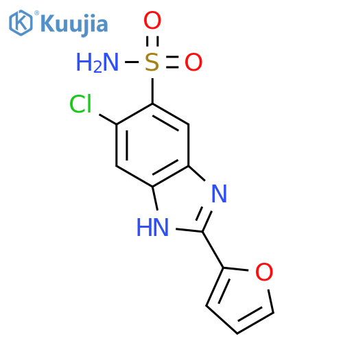 1H-Benzimidazole-5-sulfonamide, 6-chloro-2-(2-furanyl)- structure