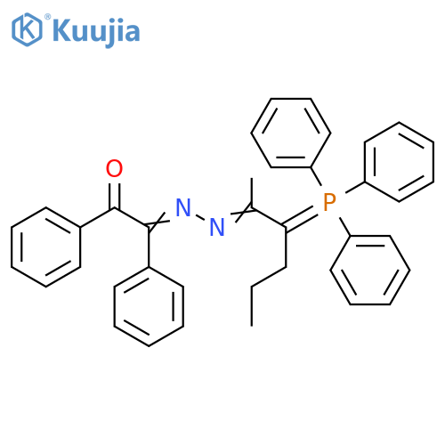 Ethanedione, diphenyl-, mono[[1-methyl-2-(triphenylphosphoranylidene)pentylidene]hydrazone] (9CI) structure