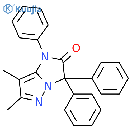 1H-Imidazo[1,2-b]pyrazol-2(3H)-one, 6,7-dimethyl-1,3,3-triphenyl- structure