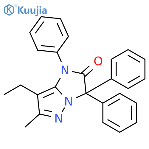 1H-Imidazo[1,2-b]pyrazol-2(3H)-one, 7-ethyl-6-methyl-1,3,3-triphenyl- structure