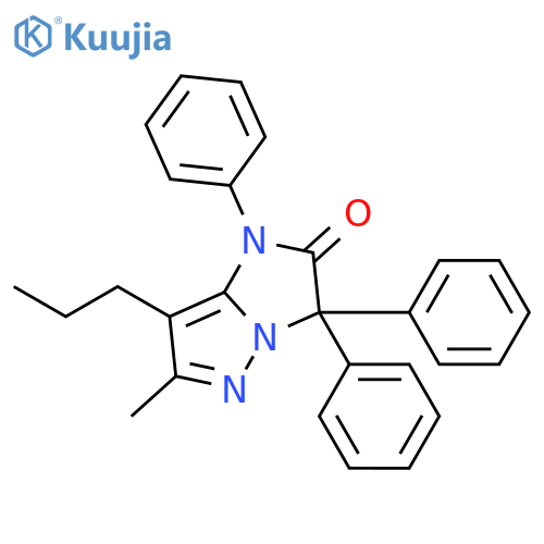 1H-Imidazo[1,2-b]pyrazol-2(3H)-one, 6-methyl-1,3,3-triphenyl-7-propyl- structure