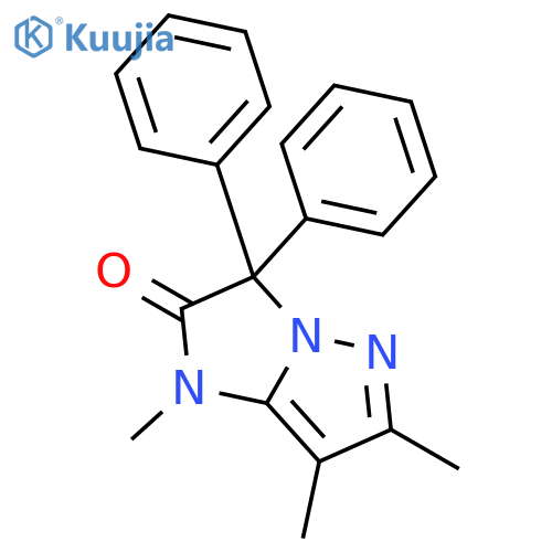 1H-Imidazo[1,2-b]pyrazol-2(3H)-one, 1,6,7-trimethyl-3,3-diphenyl- structure