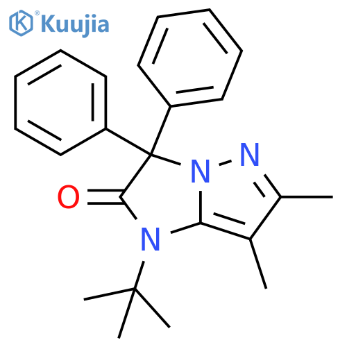 1H-Imidazo[1,2-b]pyrazol-2(3H)-one,1-(1,1-dimethylethyl)-6,7-dimethyl-3,3-diphenyl- structure