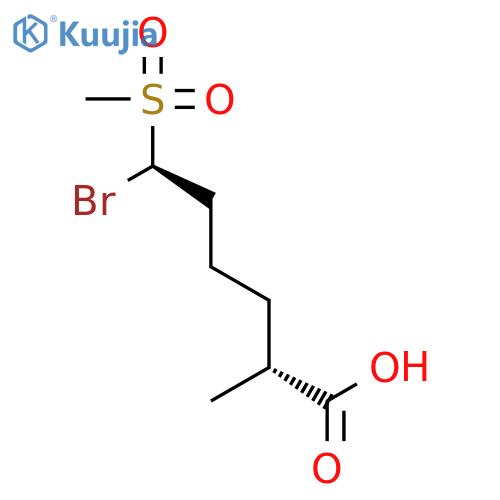 HEXANOIC ACID, 6-BROMO-2-METHYL-6-(METHYLSULFONYL)-, (R*,R*)- structure