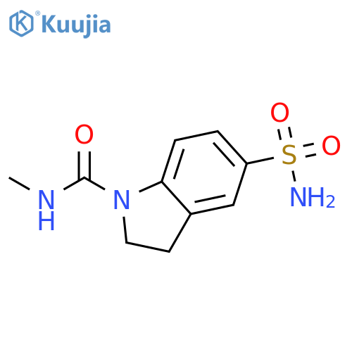 1H-Indole-1-carboxamide, 5-(aminosulfonyl)-2,3-dihydro-N-methyl- structure