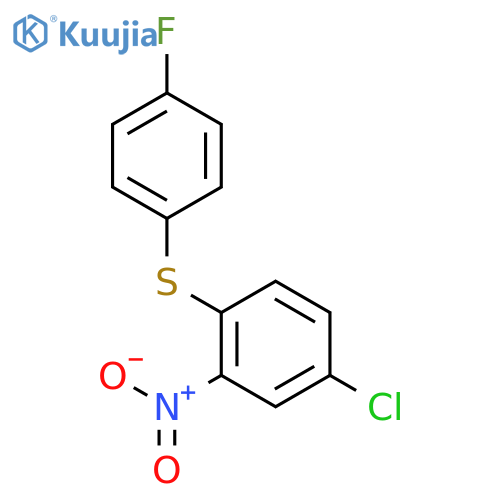 Benzene, 4-chloro-1-[(4-fluorophenyl)thio]-2-nitro- structure