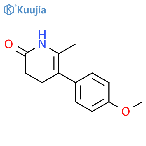 2(1H)-Pyridinone, 3,4-dihydro-5-(4-methoxyphenyl)-6-methyl- structure
