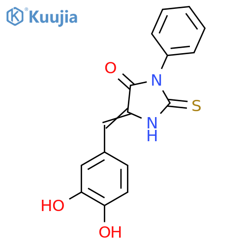5-[(3,4-Dihydroxyphenyl)methylidene]-3-phenyl-2-sulfanylideneimidazolidin-4-one structure