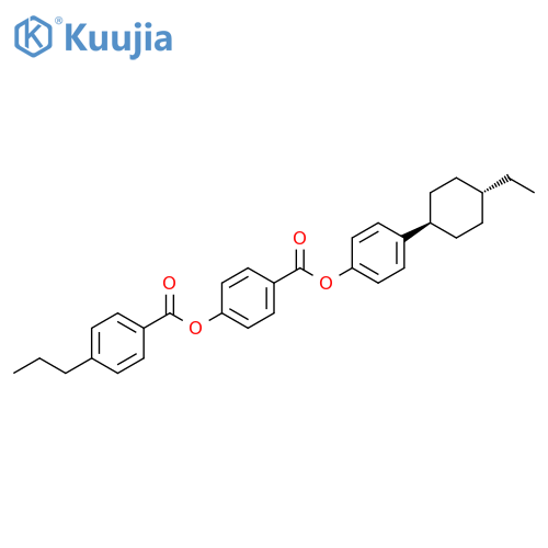 Benzoic acid, 4-propyl-,4-[[4-(4-ethylcyclohexyl)phenoxy]carbonyl]phenyl ester, trans- structure