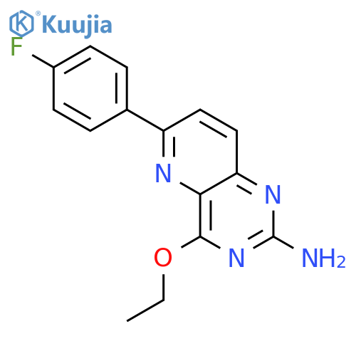 Pyrido[3,2-d]pyrimidin-2-amine, 4-ethoxy-6-(4-fluorophenyl)- structure