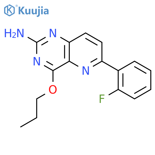 Pyrido[3,2-d]pyrimidin-2-amine, 6-(2-fluorophenyl)-4-propoxy- structure