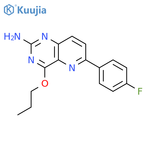 Pyrido[3,2-d]pyrimidin-2-amine, 6-(4-fluorophenyl)-4-propoxy- structure