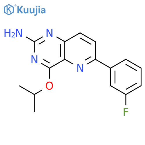 Pyrido[3,2-d]pyrimidin-2-amine, 6-(3-fluorophenyl)-4-(1-methylethoxy)- structure