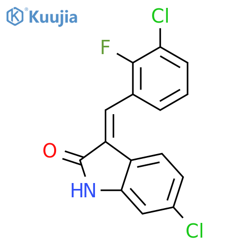 6-Chloro-3-(3-chloro-2-fluorophenyl)methylene-1,3-dihydro-2H-Indol-2-one structure