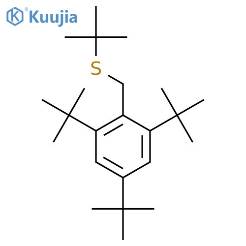 Benzene, 1,3,5-tris(1,1-dimethylethyl)-2-[[(1,1-dimethylethyl)thio]methyl]- structure