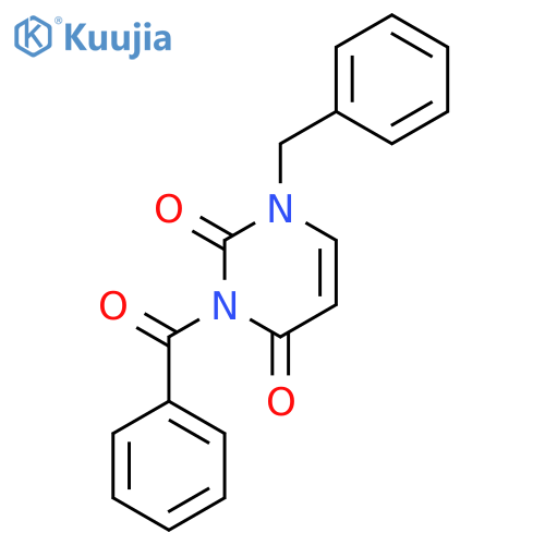 2,4(1H,3H)-Pyrimidinedione, 3-benzoyl-1-(phenylmethyl)- structure