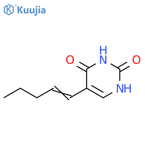 2,4(1H,3H)-Pyrimidinedione, 5-(1-pentenyl)- structure