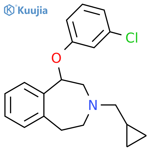 1H-3-Benzazepine, 1-(3-chlorophenoxy)-3-(cyclopropylmethyl)-2,3,4,5-tetrahydro- structure